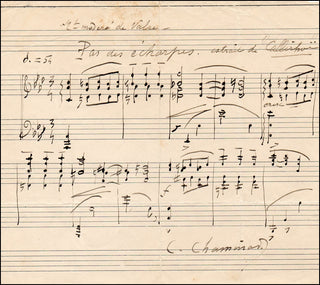 Chaminade, Cecile. (1857–1944) Autograph Musical Quotation - "Callirhoe."