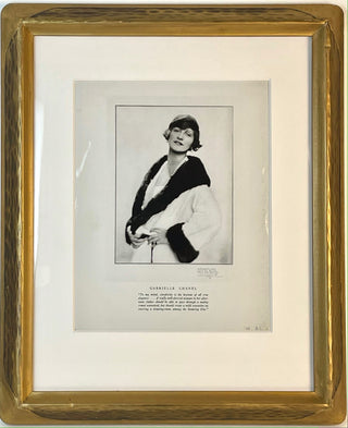 [Chanel, Coco. (1883–1971)] Meyer, Baron Adolph de. (1868–1946) Original Proof Portrait Photograph