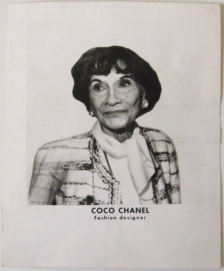 Chanel, Coco. (1883–1971) Original Press Photograph