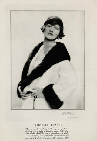 [Chanel, Coco. (1883–1971)] Meyer, Baron Adolph de. (1868–1946) Original Proof Portrait Photograph