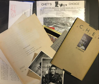 [Baker, Chet. (1929 - 1988) & Baker, Tom (1940-1982)] Wulff, Ingo. Collection of Cards, Letters, Screen Treatment and Book