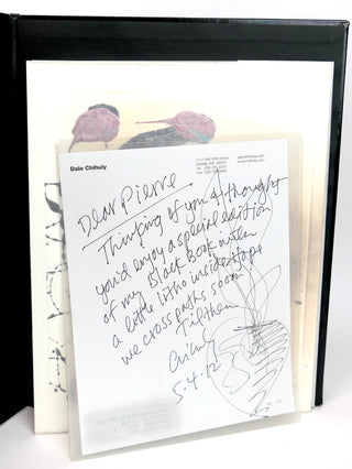 Chihuly, Dale. (b. 1941) Las Tres Hermanas Ikebanas, Black Series Limited Edition (2008) - WITH AUTOGRAPH PRESENTATION LETTER AND DRAWING