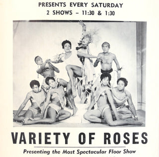 [African Americana] [Drag] "Variety of Roses...Female Impersonators" - Club Savoy (Niagara Falls, NY) Poster ca. 1950s