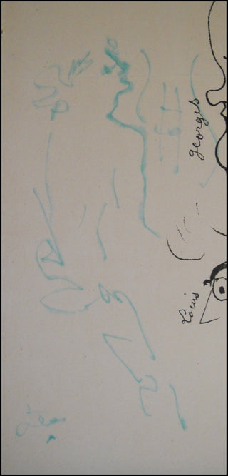 Cocteau, Jean. (1889–1963) Poster for Les Six with Signed Original Drawing of Orpheus