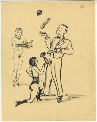 [Erotic Art] ["MAG"] Collection of Erotic Drawings, France, ca. 1940