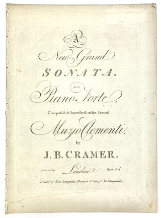 Cramer, Johann Baptist. (1771–1858) & Giornovichi, Giovanni (?1747–1804) & Schwarz, Charles (?–?) Collection of 15 first and early editions for piano