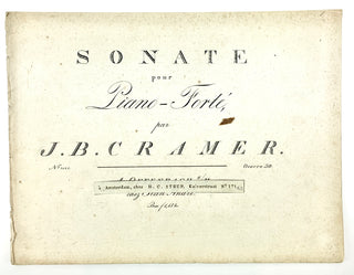 Cramer, Johann Baptist. (1771–1858) & Giornovichi, Giovanni (?1747–1804) & Schwarz, Charles (?–?) Collection of 15 first and early editions for piano