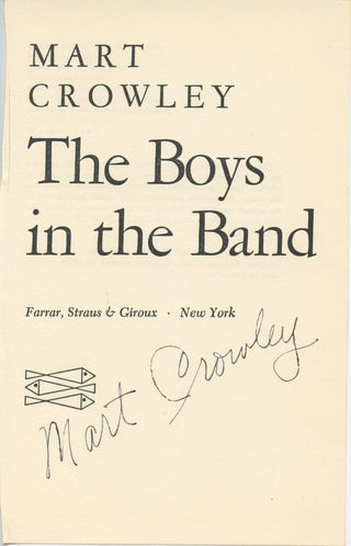 Crowley, Mart. (1935-2020) & Frey, Leonard. (1938–1988) & La Tourneaux, Robert. (1940–1986) "The Boys in the Band" Collection incl. Signed Poster and Photographs