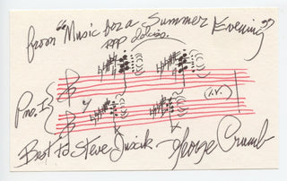 Crumb, George. (1929–2022) "Music for a Summer Evening" - Autograph Musical Quotation Signed