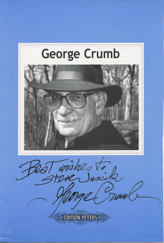 Crumb, George. (1929–2022) Signed Peters Works List Promotional Brochure