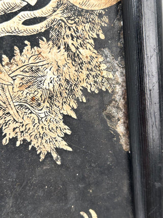 [Music Iconography] [Orpheus] "Orpheus and the Animals" - 17th Century Dutch Penwork Tile