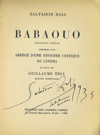 Dalí, Salvador. (1904–1989) "Babaouo" - SIGNED