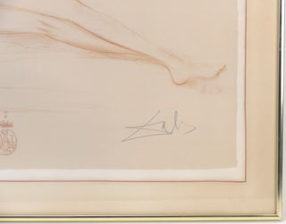 Dalí, Salvador. (1904–1989) Couple, homme et femme nue couchés en bord de mer, 1970