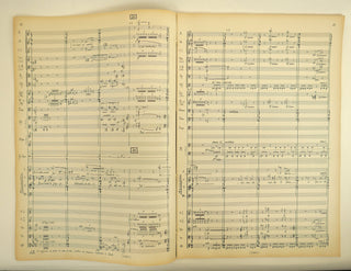 Dallapiccola, Luigi. (1904–1975) [Mitropoulos, Dimitri. (1896–1960)] Job / Una sacra rappresentazione – Facsimile Conductor's Score from the Collection of Mitropoulos