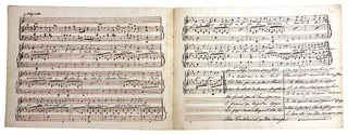 Dalmivare, Martin-Pierre. (1772-1839) Marguerite de Navarre à son Menestrel. For voice and piano. Manuscript