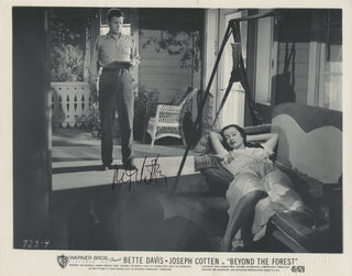 [Davis, Bette. (1908–1989) ] Cotten, Joseph. (1905–1994) "Beyond the Forest" - Signed Photograph