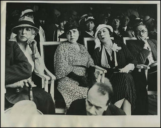 [Debussy, Claude. (1862-1918)] Long, Marguerite. (1874-1966) 1933 Photograph of Long and Mme. Debussy at Monument Dedication