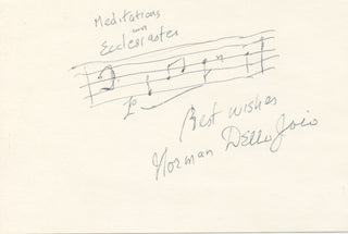 Dello Joio, Norman. (1913–2008) "Meditations on Ecclesiastes" - Autograph musical quotation signed