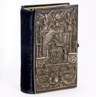 [Religious Iconography] [Fine Binding] St. Cecilia. French Devotional Work with Ornate Metal Binding Portrait of Saint Cecilia
