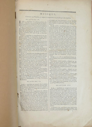 [Diderot, Denis. (1713–1784)] Rousseau, Jean Jacques. (1712 - 1778) [Rorem, Ned. (1923-2022)] Musique, Contenant 19 Planches...Vol. 7 - FROM THE LIBRARY OF NED ROREM
