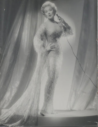Dietrich, Marlene (1901-1992) [Engstead, John. (1912–1984)] Oversized Portrait Photograph in a Jean Louis "nude" gown.
