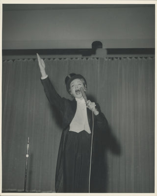 [Dietrich, Marlene (1901-1992)] Photograph performing in a tuxedo, ca. 1928