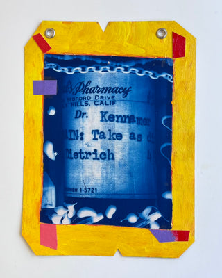 Koestenbaum, Wayne (b. 1958) Dietrich Seconal Cyanotype Assemblage #2 (“Dr. Kennamer”), 2025