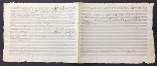 Donizetti, Gaetano. (1797–1848) "Quel sangue versato dal cielo s'innalza" - Autograph Musical Sketch from "Roberto Devereux"