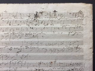 Donizetti, Gaetano. (1797–1848) "Quel sangue versato dal cielo s'innalza" - Autograph Musical Sketch from "Roberto Devereux"