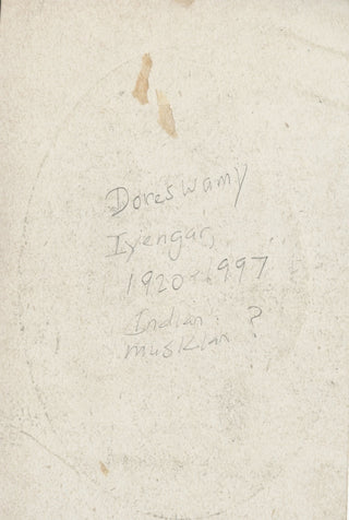 Doraswami, John. (?) Signed Photograph