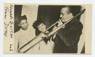 Dorsey, Tommy. (1905–1956) & Edwards Sisters Candid Photograph