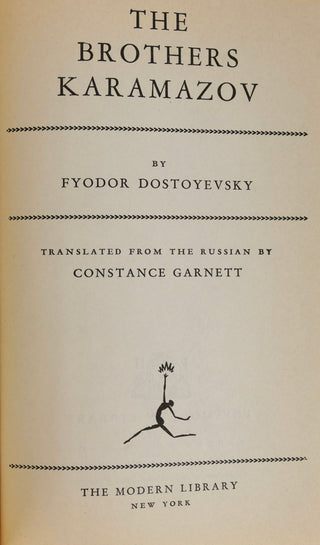 Dostoyevsky, Fyodor. (1821-1881) (Translated by Constance Garnett) [Bidart, Frank. (b.1939)] "The Brothers Karamazov"