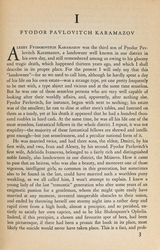 Dostoyevsky, Fyodor. (1821-1881) (Translated by Constance Garnett) [Bidart, Frank. (b.1939)] "The Brothers Karamazov"