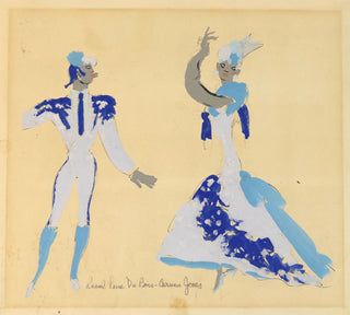 Du Bois, Raoul Pène. (1914-1985) Two Original Costume Designs from Carmen Jones, 1943
