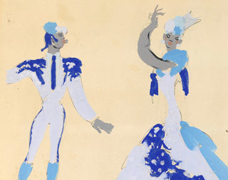 Du Bois, Raoul Pène. (1914-1985) Two Original Costume Designs from Carmen Jones, 1943