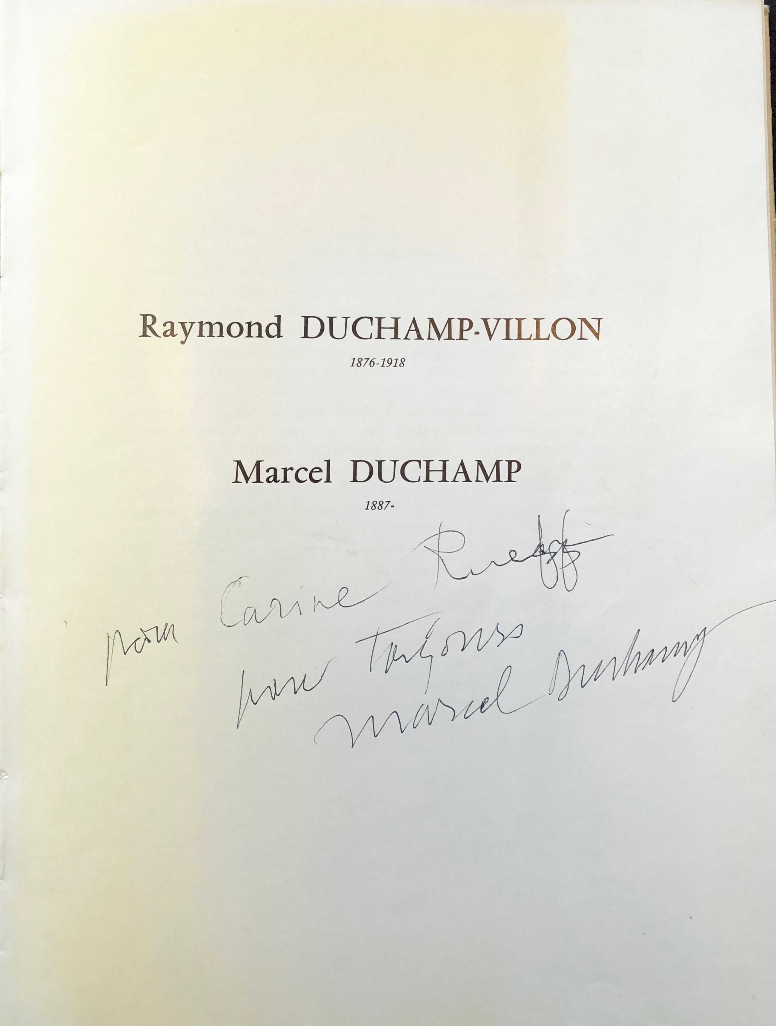 Duchamp, Marcel. (1887–1968) Signed Exhibition Catalogue 