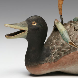 [Japan] 18th Century Japanese Duck-Form Terracotta Teapot