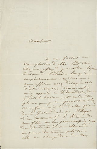 Duprez, Gilbert. (1806–1896) Autograph Letter Signed