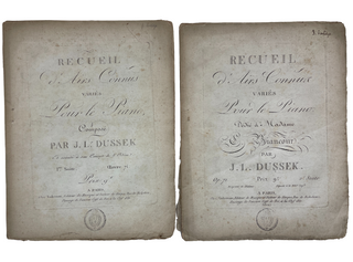 Dussek, Jan Ladislav. (1760–1812) Recueil d'Airs Connus Variés Pour le Piano ... 1ere suite Oeuvre 71  ... 2e suite
