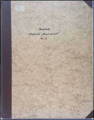 Dvorák, Antonín Leopold. (1841 - 1904) Aus der neuen Welt. "Z nového sveta." Symphonie (N. 5, E moll.) für grosses Orchester. Op. 95. Partitur. [Full Score]