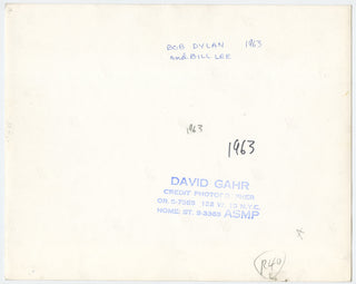 Dylan, Bob. (b. 1941) & Lee, Bill. (1928–2023) [Gahr, David. (1922–2008)] Original Photograph at the 1963 Newport Folk Festival