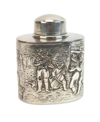 [Music Iconography] E.G. Webster & Son Dutch Silver Tea Caddy