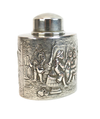 [Music Iconography] E.G. Webster & Son Dutch Silver Tea Caddy