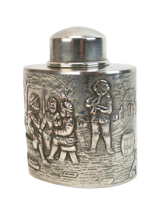 [Music Iconography] E.G. Webster & Son Dutch Silver Tea Caddy
