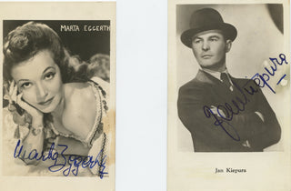 Kiepura, Jan. (1902–1966) & Eggerth, Martha. (1912–2013) Signed Photographs