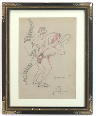 Eisenstein, Sergei. (1898–1948) "Amour!!!?" - Erotic Drawing, 1942