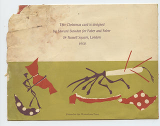 Eliot, T. S. (1888–1965) Signed 1952 Christmas Card