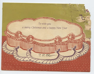 Eliot, T. S. (1888–1965) Signed 1952 Christmas Card