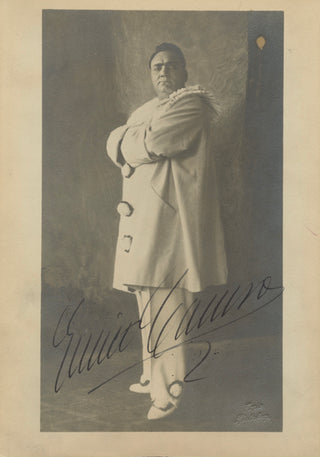 Caruso, Enrico. (1873-1921) Signed Photograph in "Pagliacci."