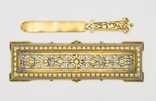 [Fairbanks Jr., Douglas. (1909–2000)] Brass Letter Opener & Tray - Ex-Douglas Fairbanks Jr.